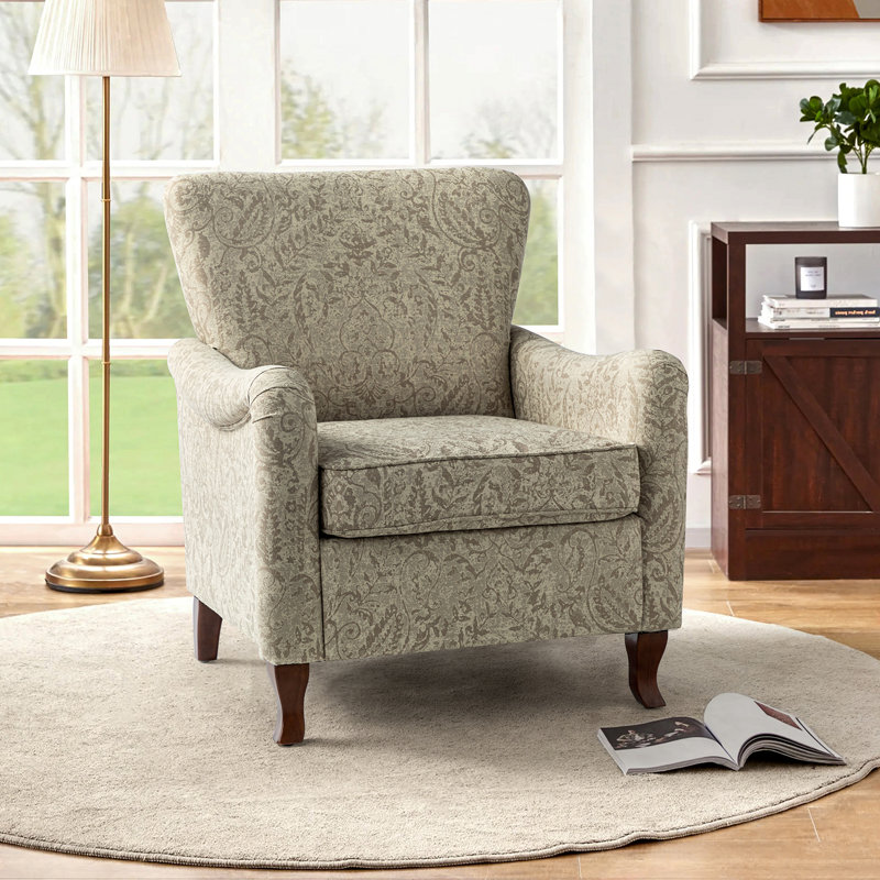 Fauteuil Alikah, Mélange de polyester beige