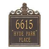 Lanai Pineapple Personalized Standard 3-Line Wall Address Plaque