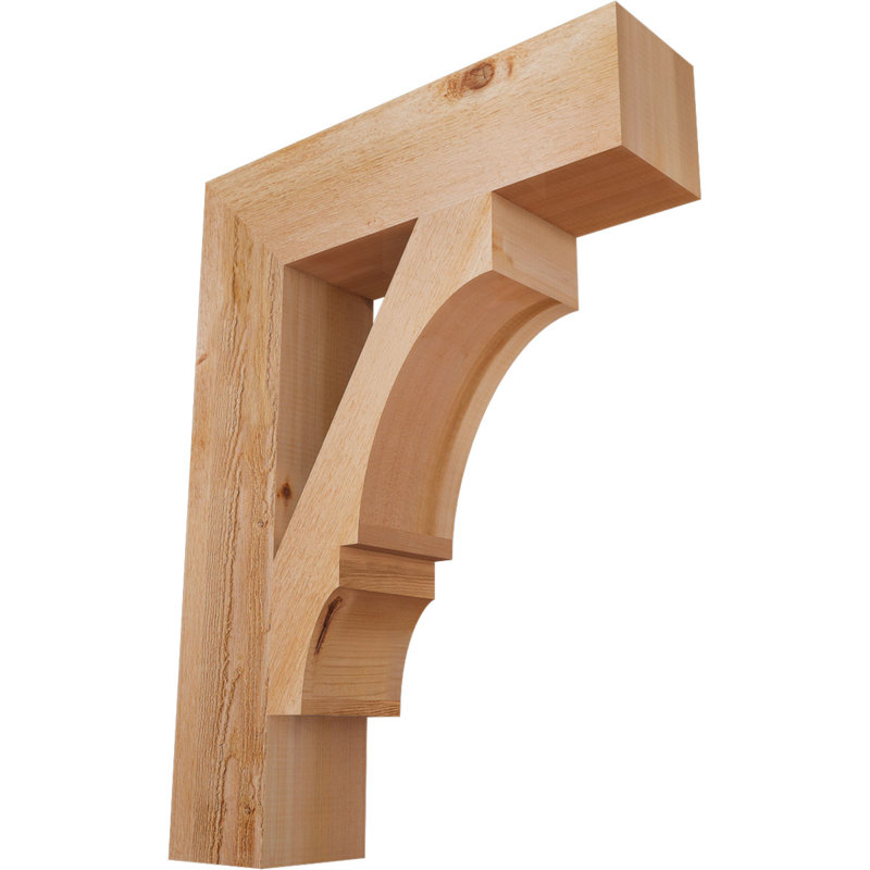 Support de bloc Balboa, Cèdre rouge de l'Ouest brut, L 6 po x P 24 po x H 32 po