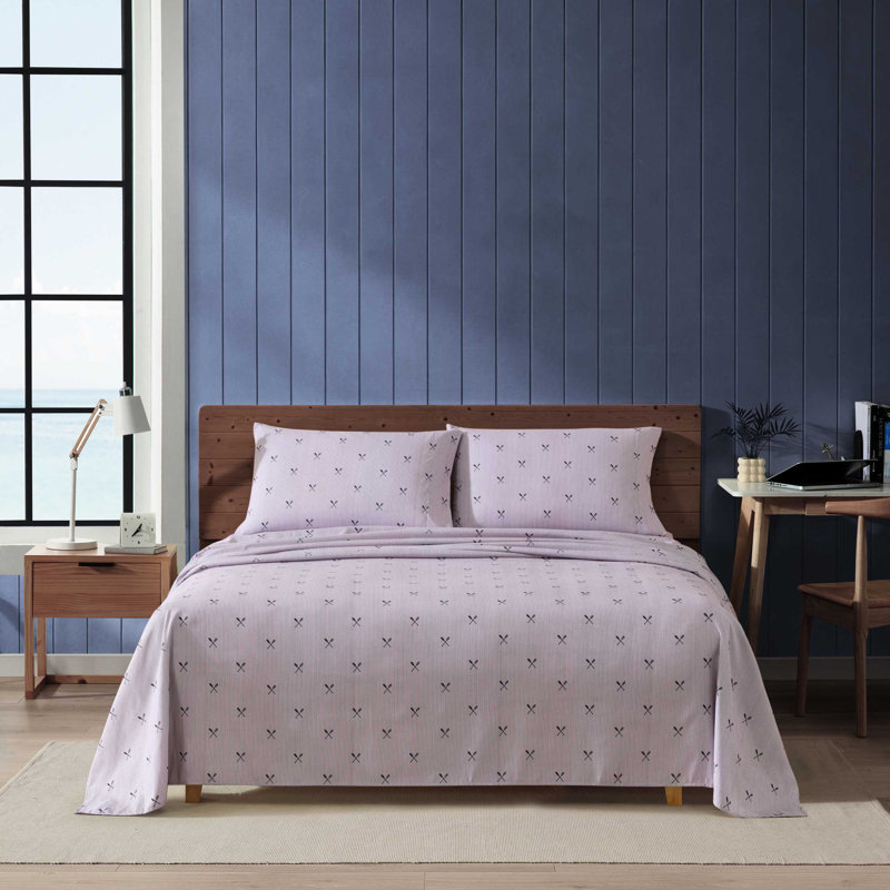 Nautica Coxswain Stripe Blue Sheet Set, Twin Sheet Set with 1 Pillowcase, Coxswain Stripe Blue