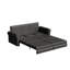 Lit convertible gris en similicuir 31 po avec accoudoirs roulés de 93,7 po pour vous détendre dans la garniture cloutée de votre chambre d'amis-2065290630