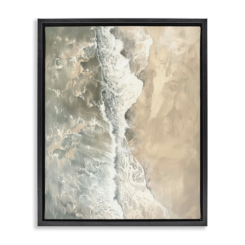  Toile flottante verticale aérienne par Petal Prints Design, Cadre flottant noir de jais, H 21 po x l 17 po