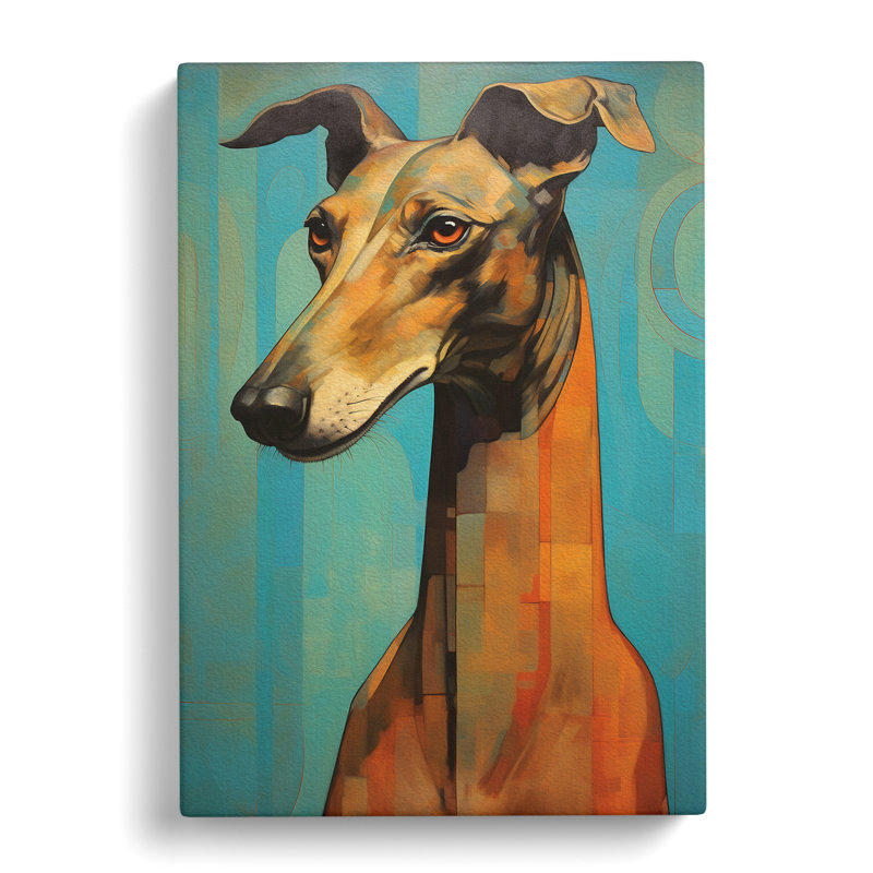 Greyhound - No Frame Print, 60cm H x 40cm W x 3cm D