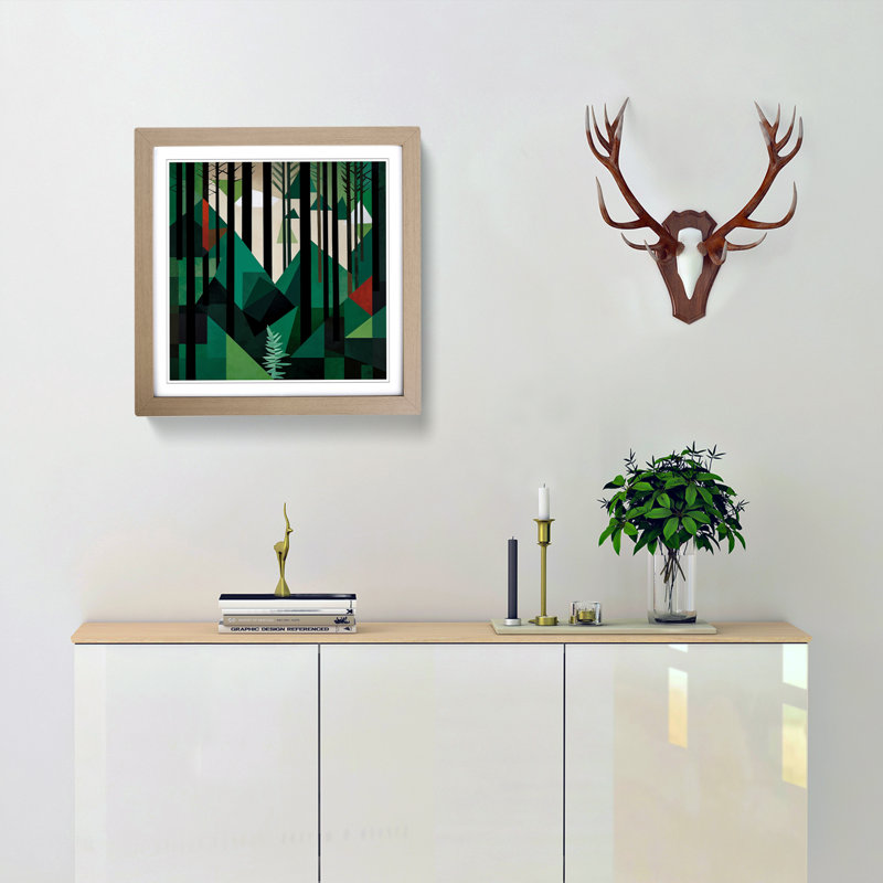 Single Picture Frame Print on Wood, Oak