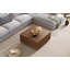 Table basse carrée 33,25 po à 4 tiroirs