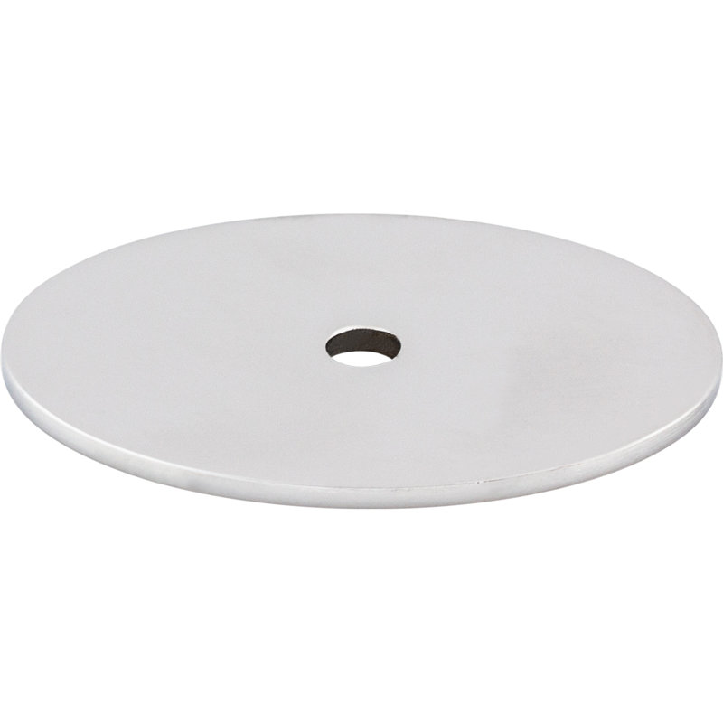 Oval  Backplate, 1.75" H x 1.25" W x 0.625" D, Polished Chrome