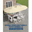 Grand parasol de patio de 15 pi avec base incluse, parasol de terrasse pour l'extérieur avec poignée à manivelle, parasol rectangulaire double face pour l'extérieur, le marché, le patio-964575407