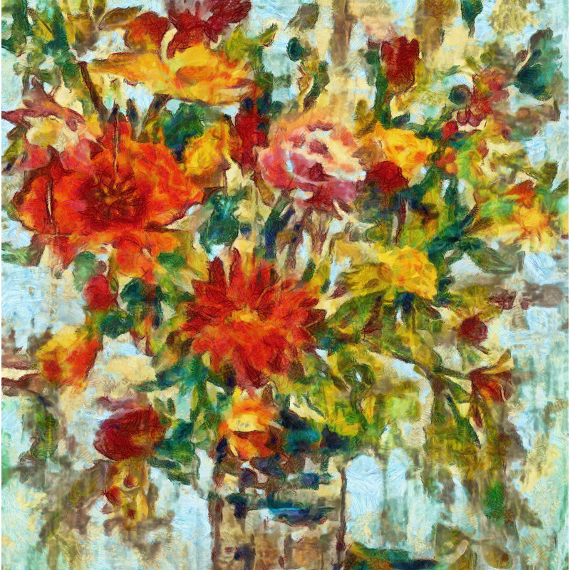 "Abdouallah Floral", ensemble de 1 reproduction sur toile tendue sur toile, H 8 po x l 8 po x P 1,5 po