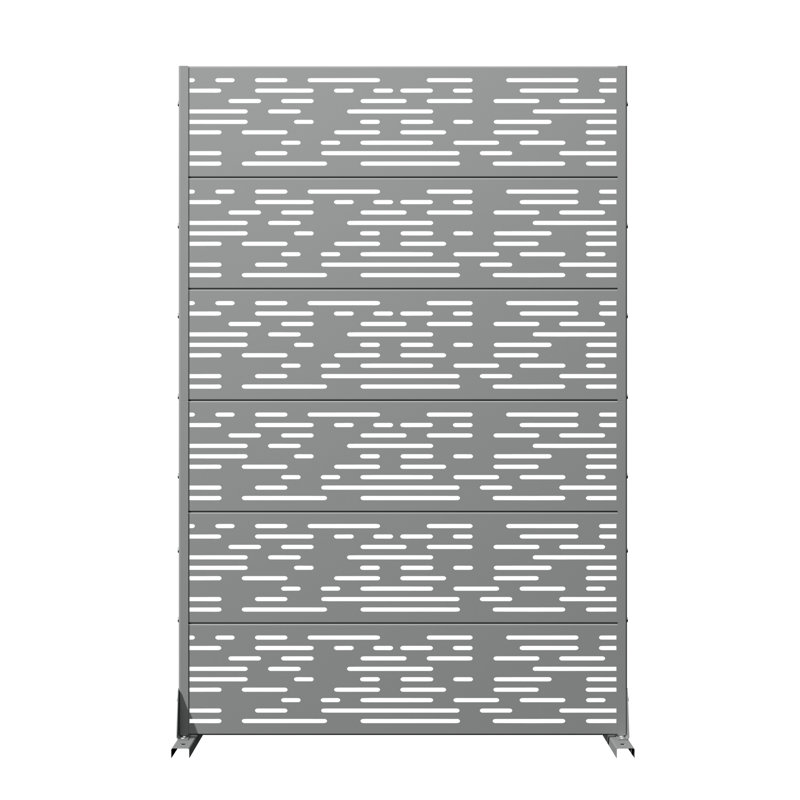 Panneau de clôture en métal pour l'extérieur, Gris, H 72 po x l 47 po x P 16 po