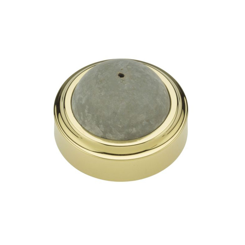 1.75" Concave Wall/Handle Bumper, Lifetime Brass