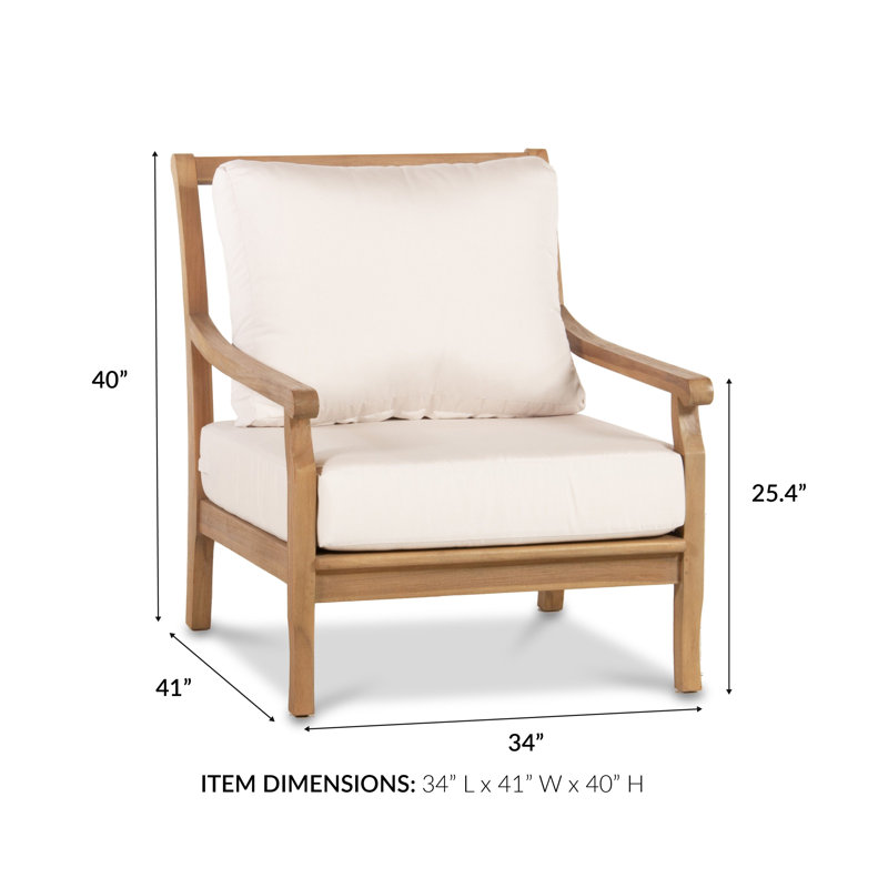 Stockton Outdoor Teak Armchair, Nurture Pebble
