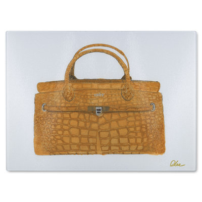 Stylish Bag Glass Chopping Board