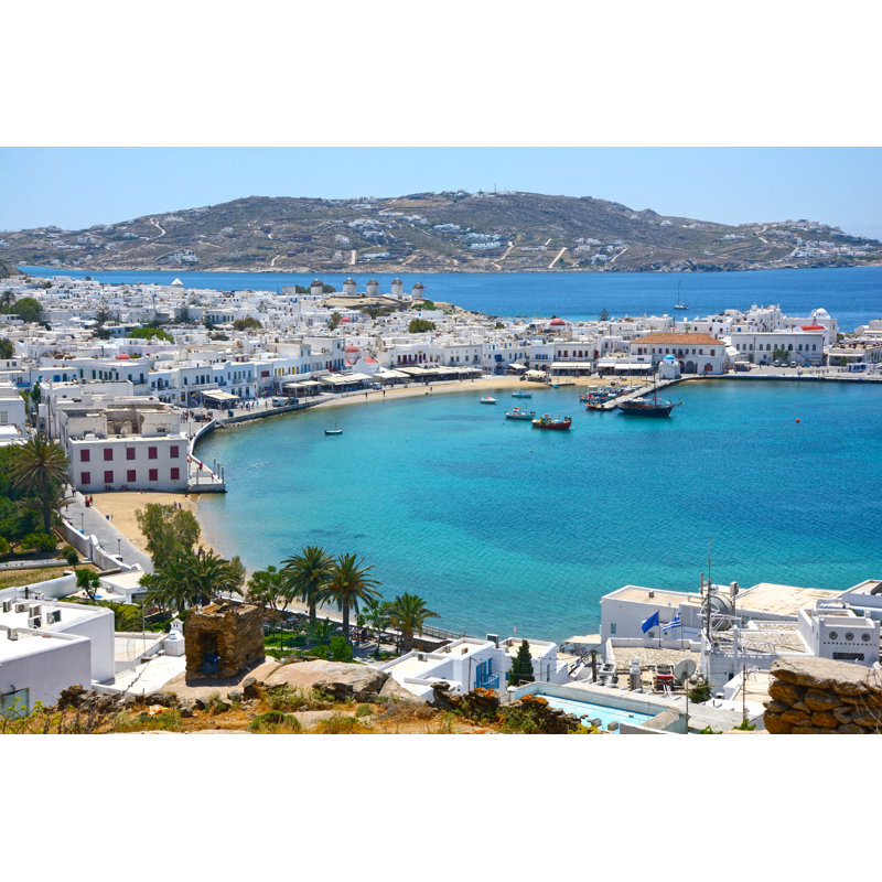 Mykonos by Madzia71 - Wrapped Canvas Print, 81cm H x 122cm W x 3.8cm D