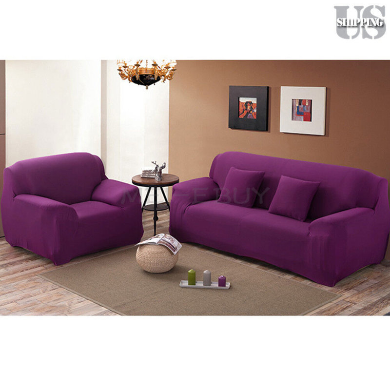 Housse pour canapé extensible 3 places, Rouge brique, H 40 po x l 72 po x P 27 po