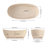 CASAINC 65" Oval Solid Surface Freestanding Soaking Bathtub With Drain