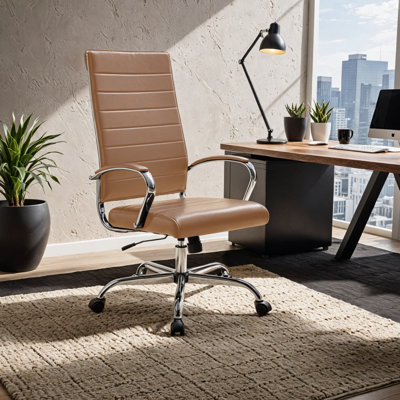 Fauteuil de direction en cuir Mulkey
