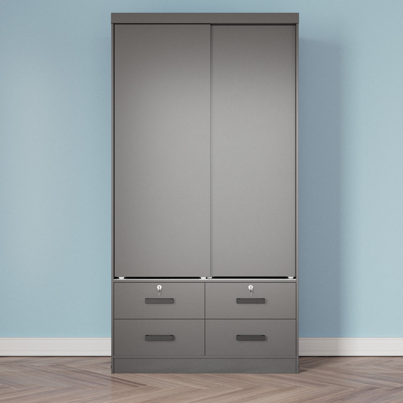 Armoire Toles, Gris foncé