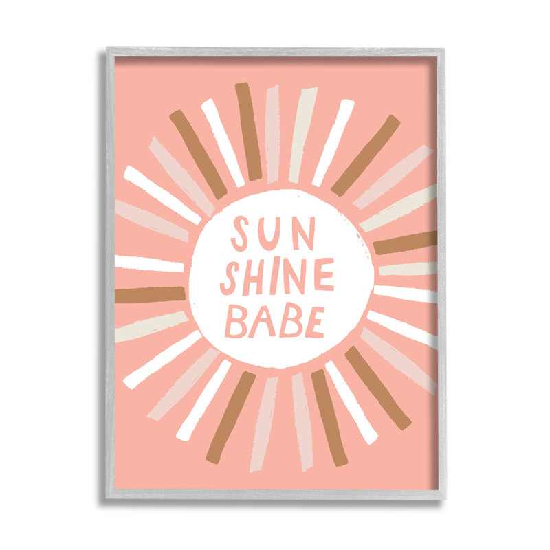 Rayons de soleil pastel Sun Shine Babe, H 14 po x l 11 po, Estampe numérique Farmhouse