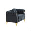 Canapé Chesterfield en velours avec coussins ronds-877945508