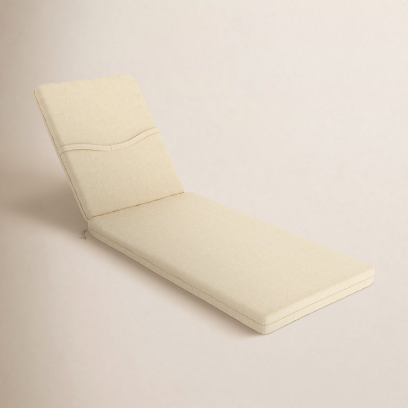 Amala Sunbrella® Outdoor Chaise Lounge Cushion, 23" x 29"/25" x 47" , Canvas Canvas Sunbrella® Canvas