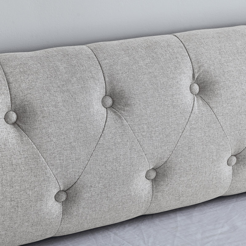 Upholstery DayBed with Erectable Trundle and USB Charging Design, Beige, Twin