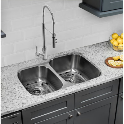 32'' L Double Bowl Stainless Steel Kitchen Sink