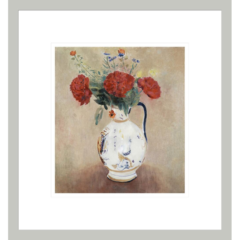 Pivoines par Odilon Redon, H 14,78 po x l 13,75 po