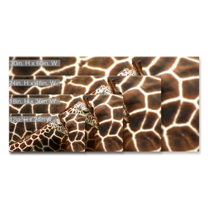 « giraffe », reproduction d’impression sur toile tendue, H 30 po x l 60 po x P 1,5 po