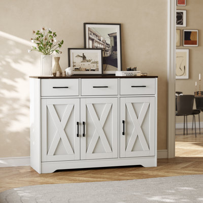 Youssouf 42.4" Wood Accent Cabinet  With Three Drawers