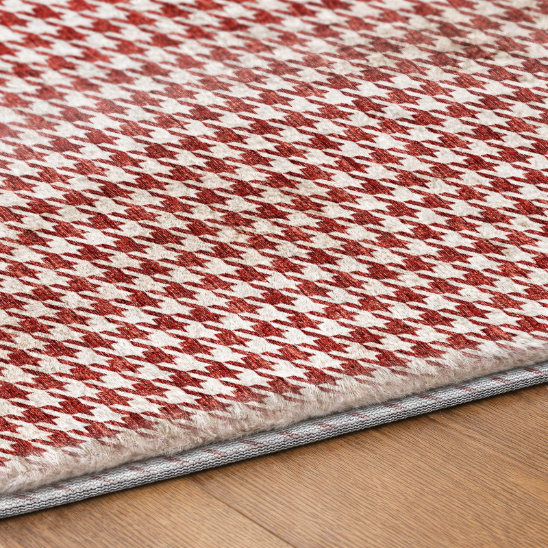 Tapis à poils longs de première qualité ADS137, Rouge, 2 pi 6 po x 3 pi 10 po