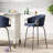 Zora Swivel Upholstered Velvet Counter Stool-1150374571