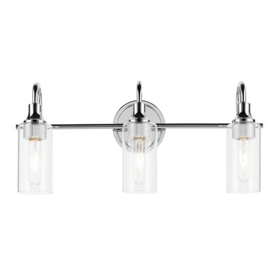 23" 3-Light Vanity Light with Clear Glass
