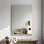Miroir de salle de bain à cadre en métal doré 36 po Beunca-1010712003-1014439702