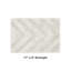 Tapis pour salle de bain touffeté à 100% coton Branston 1990 GSM avec envers antidérapant, certifié OEKO-TEX, lavable à la machine, motif à chevrons luxueux, tapis de salle de bain ultra doux et absorbant, rectangle 17 po x 24 po, ivoire-795094808-795094815