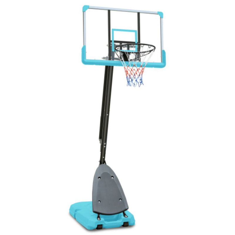 Panier de basketball extérieur 7,5 à 10 pi, panneau arrière 44 po, portatif avec base et roues