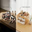 Small Bamboo Makeup Organizer Cosmetic Organizer Box, Bamboo Desk Organizer