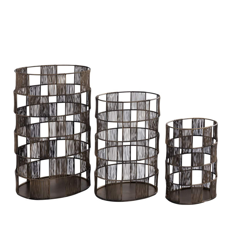 3 Piece Iron Tealight Holder Set