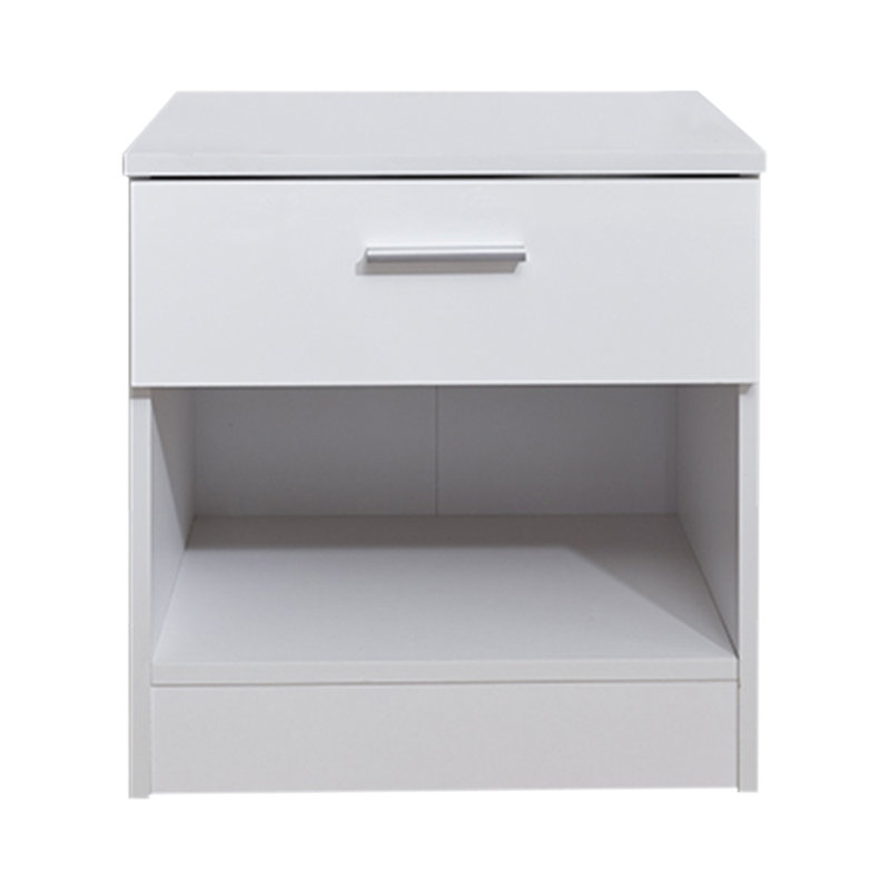 Holmes 45cm W Manufactured Wood Bedside Table, White