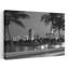 «1970S Night View Skyline with Palm Trees Miami Florida Classic Retro Vintage Palm Tree Urban Architecture, art mural-791646050
