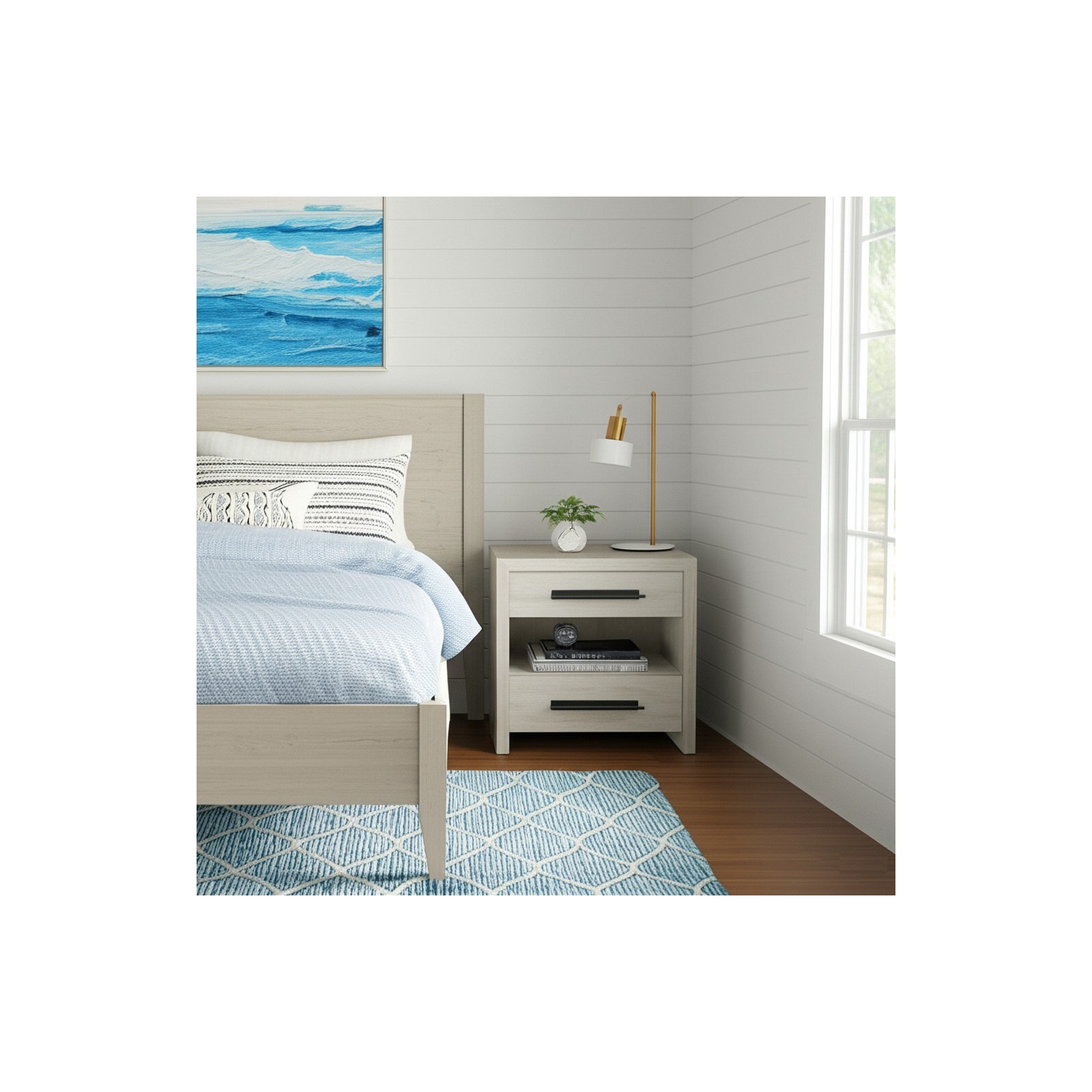 Baxley 2 - Drawer Nightstand, Ivory