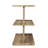 42" Natural Floor Shelf Console Table With Shelves