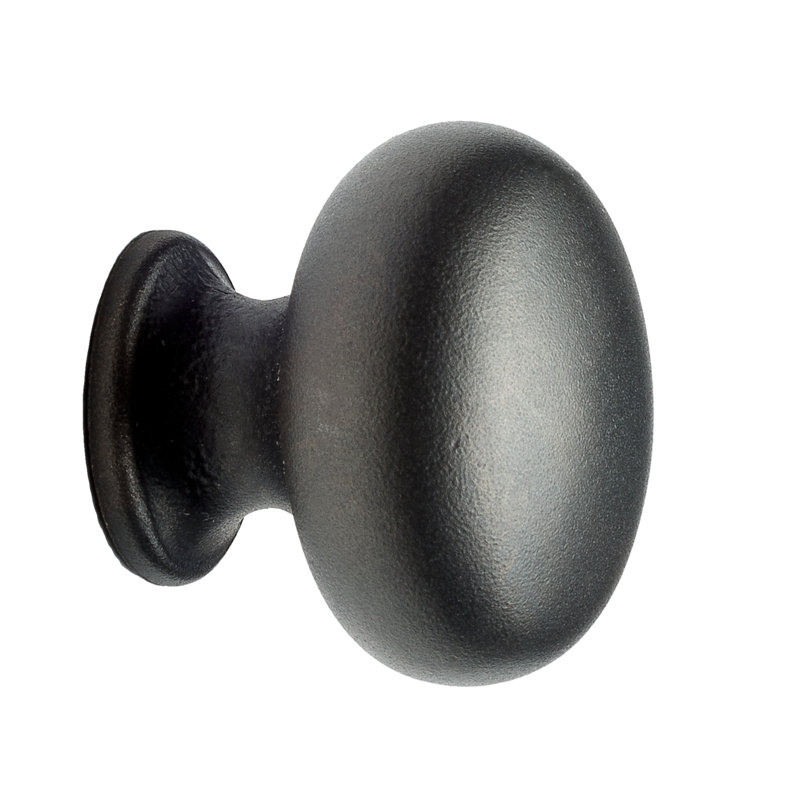 Plymouth Bronze Mushroom Knob, White Bronze Dark