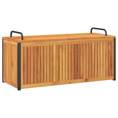 Acacia Solid Wood/Metal Cabinet Deck Box by VidaXL