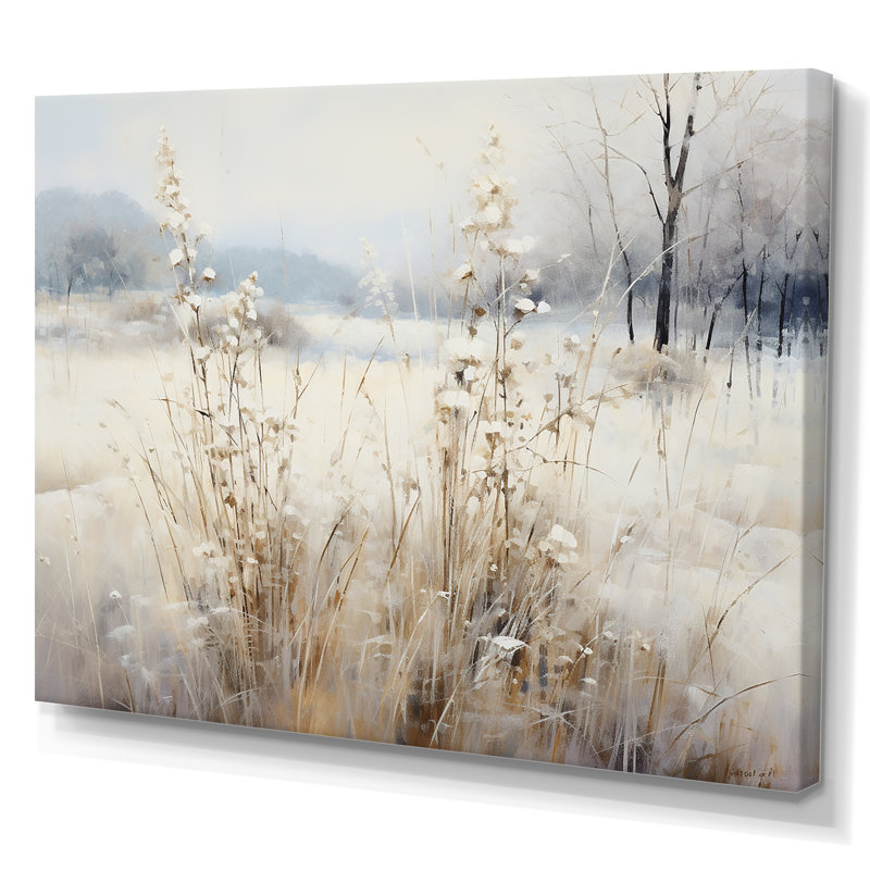 «Winter Meadow View calmness I», reproduction sur toile, Toile tendue, H 20 po x l 12 po x P 1 po