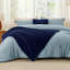 Ensemble d'édredon complet pour lit 5 pièces - lit dans un sac avec jeté en polaire et coussin décoratif, ensembles d'édredon légers, literie toutes saisons, gris foncé-105526949-105526955