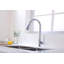 Robinet d'évier de cuisine à poignée simple rétractable en chrome-50629083