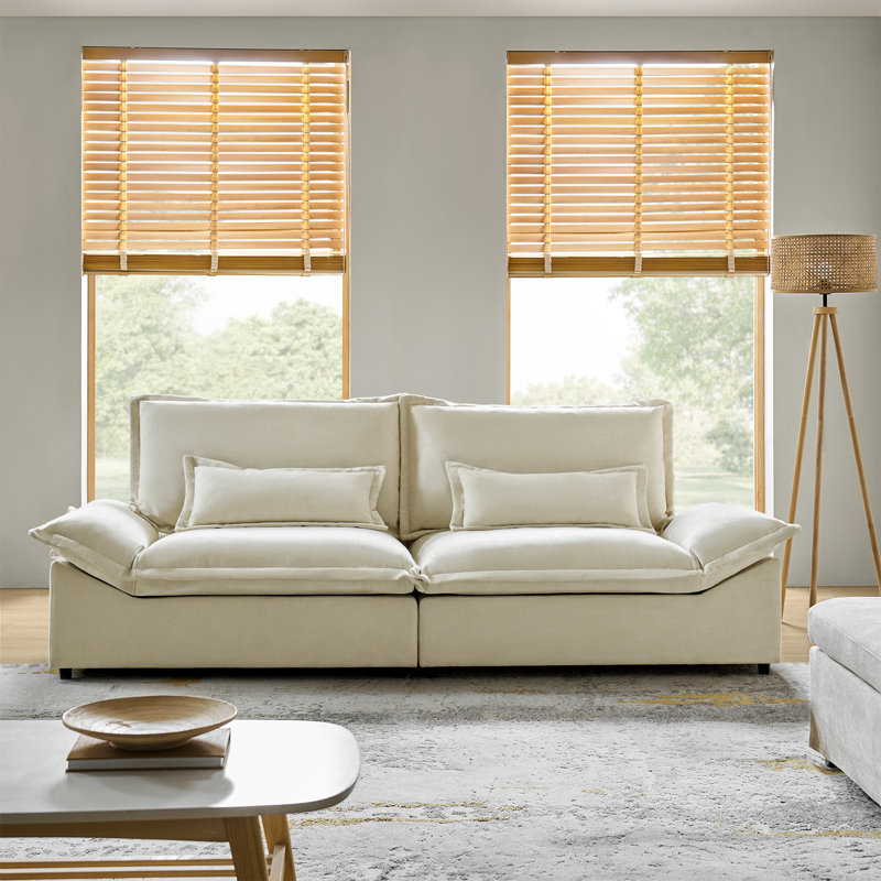 Canapé de rangement surdimensionné 102 po Silvia, Beige