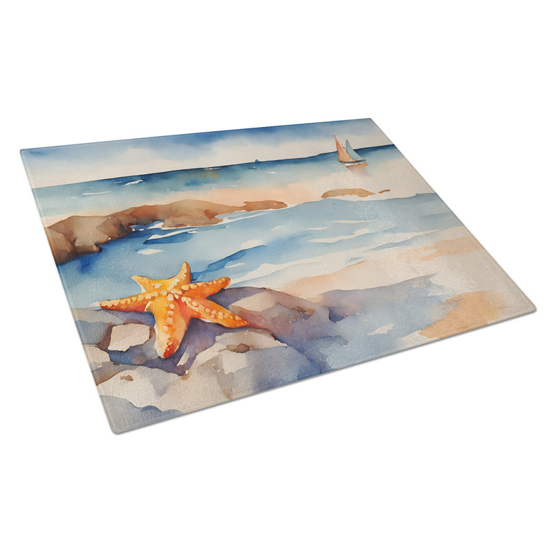 Starfish Glass Cutting Board Large