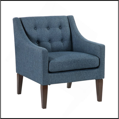 Contemporary Living Room Furniture 1Pc Accent Chair Button-Tufted Fabric Upholstery