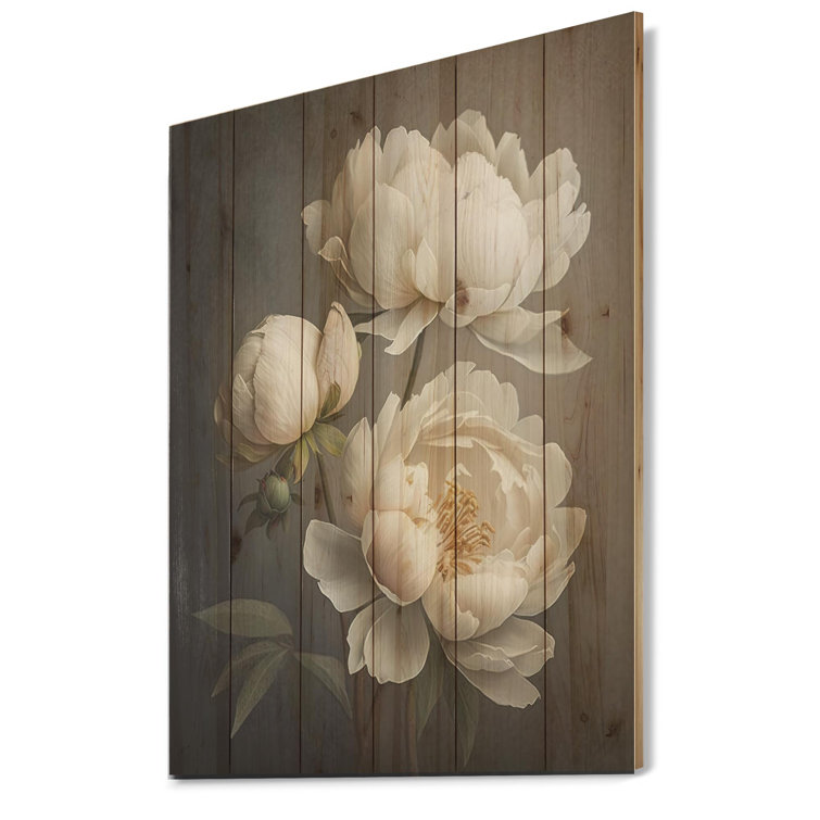 Red Barrel Studio® Peony Flower IV On Wood Print | Wayfair